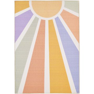 Play Rayons de Soleil tapis enfant antidérapant rectangle 140x200cm multicolore