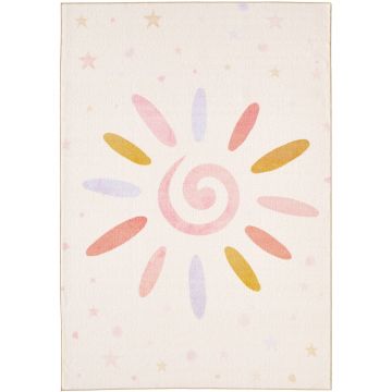 Play Rayons de Soleil tapis enfant antidérapant rectangle 120x170cm crème