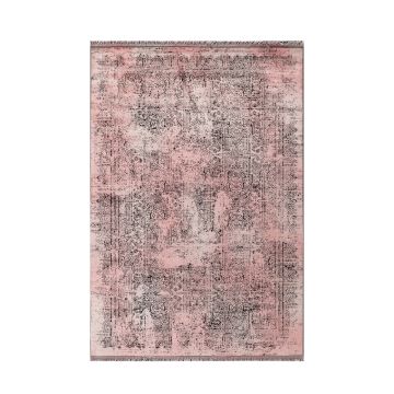 Elite Lunova tapis poils ras rectangle 240x340cm rose