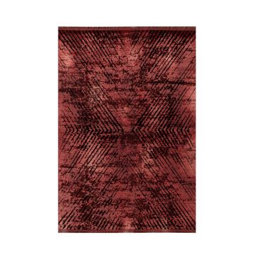 Elite Zynara tapis poils ras rectangle 240x340cm rouge