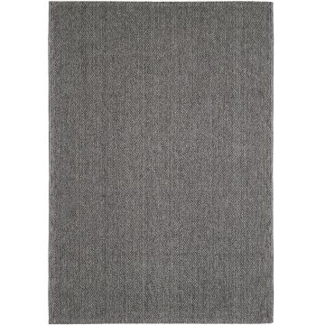 Loom tapis poils ras rond Ø 120cm gris
