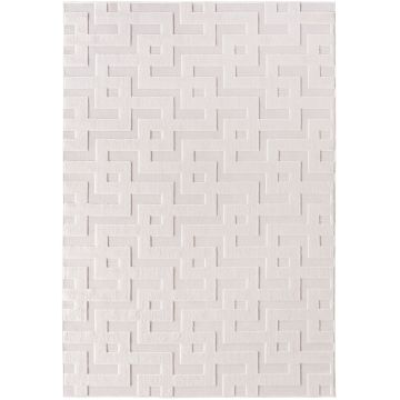 Doha Zelix tapis poils ras rectangle 280x370cm crème