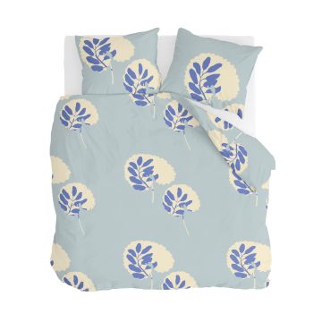 Remade Romantic Leaves dekbedovertrek 200x220cm blauw