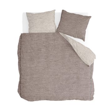 Casual Beauty dekbedovertrek 240x220cm taupe/zandkleur