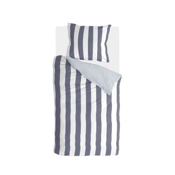 Classic Stripe dekbedovertrek 155x220cm blauw