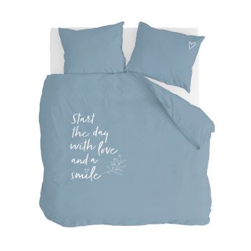 Smile with Love dekbedovertrek 200x220cm jeans blauw