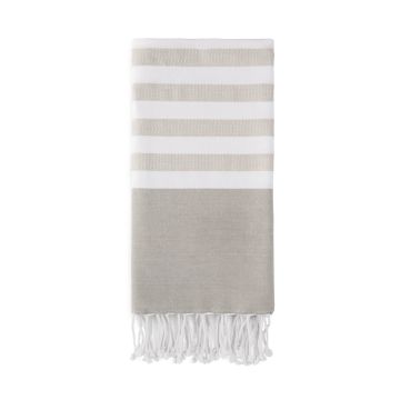 Sunshade Happiness hamamdoek/fouta 100x180cm taupe