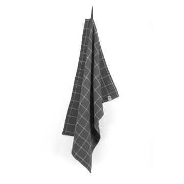 Dry with Cubes keukendoek 50x70cm off-black