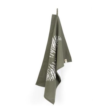 Dry with Leaves theedoek 50x70cm legergroen