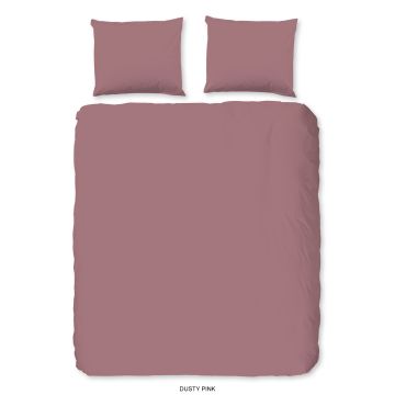 1-personne housse de couette 140x220cm satin de coton rose poussiéreux