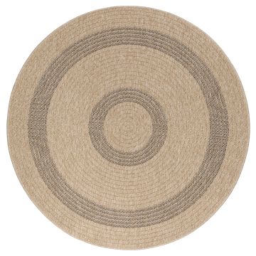 Comilla Nipu tapis extérieur/intérieur rond Ø 160cm jute noir