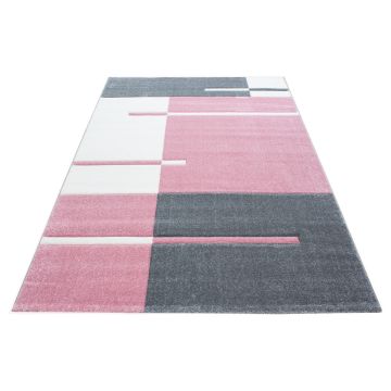 Hawaii Bande tapis poils ras rectangle 80x150cm roses