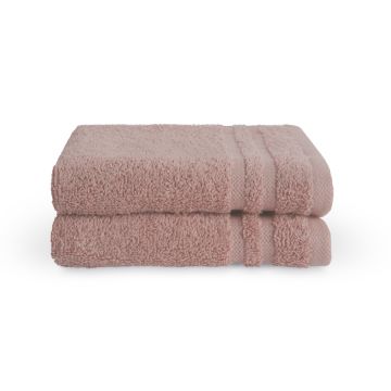 Bath Basics gastendoek 30x50cm oudroze (2 stuks)