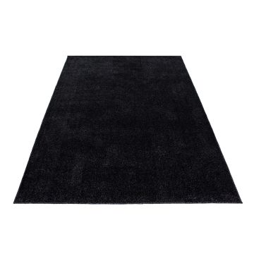 Ata tapis poils ras rectangle 140x200cm anthracite