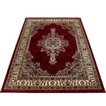 Marrakesh Afra tapis poils ras rectangle 300x400cm rouge