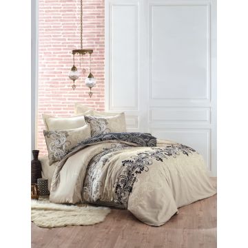 Saten Line housse de couette 200x220cm satin cemile beige