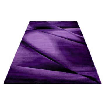 Miami Hios tapis poils ras rectangle 160x230cm lilas