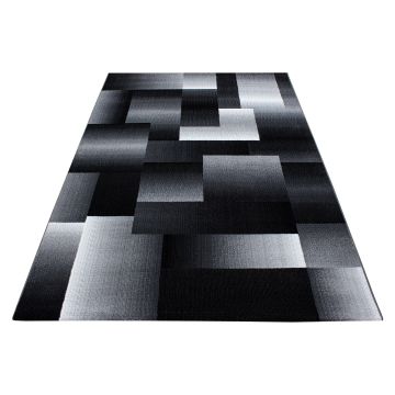 Miami Jawa tapis poils ras rectangle 160x230cm noir