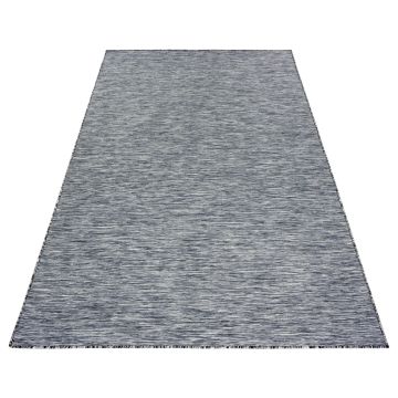 Mambo tapis extérieur/intérieur tissé plat rectangle 140x200cm anthracite