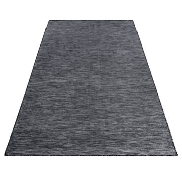 Mambo tapis extérieur/intérieur tissé plat rectangle 140x200cm noir