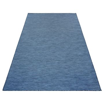 Mambo tapis extérieur/intérieur tissé plat rectangle 140x200cm bleu