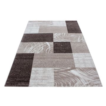 Parma Jawa tapis poils ras rectangle 160x230cm brun