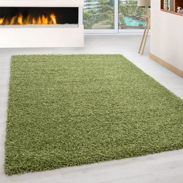 Life Shaggy tapis poils longs rectangle 300x400cm vert