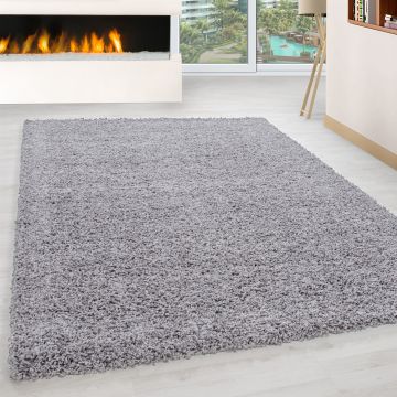 Life Shaggy tapis poils longs rectangle 300x400cm gris clair