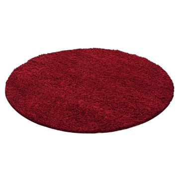 Life Shaggy tapis poils longs rond Ø 200cm rouge