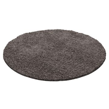 Life Shaggy tapis poils longs rond Ø 200cm taupe