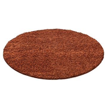 Life Shaggy tapis poils longs rond Ø 200cm terra