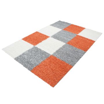 Life Shaggy Bloc tapis poils longs rectangle 160x230cm terra