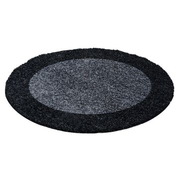 Life Shaggy Ombre tapis poils longs rond Ø 200cm anthracite