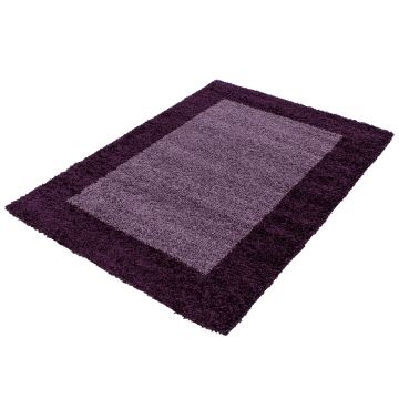 Life Shaggy Ombre tapis poils longs rectangle 300x400cm lilas