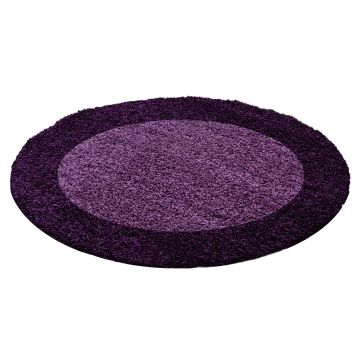 Life Shaggy Ombre tapis poils longs rond Ø 200cm lilas