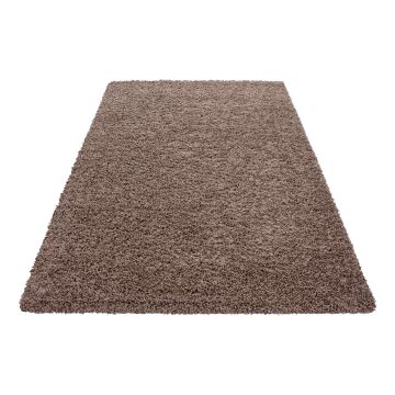 Dream Shaggy tapis poils longs rectangle 65x130cm moka