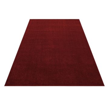 Ata tapis poils ras rectangle 160x230cm rouge