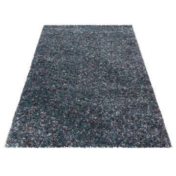 Enjoy Shaggy tapis poils longs rectangle 140x200cm bleu