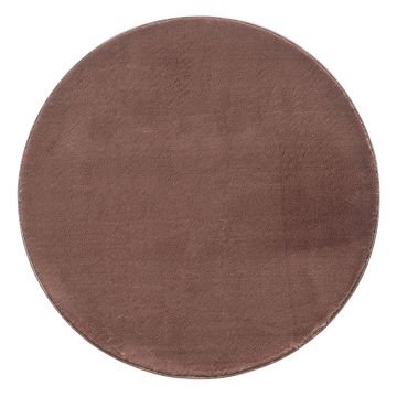 Catwalk antidérapant tapis poils ras rond Ø 80cm brun