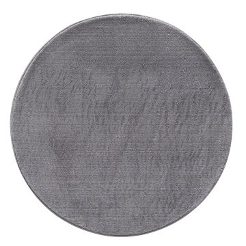 Catwalk antidérapant tapis poils ras rond Ø 160cm gris