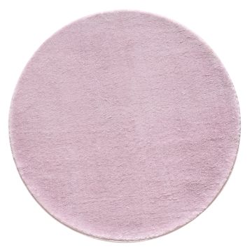 Catwalk antidérapant tapis poils ras rond Ø 160cm lilas