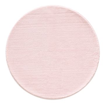 Catwalk antidérapant tapis poils ras rond Ø 160cm rose