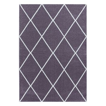 Rio Diago tapis poils longs rectangle 240x340cm lilas