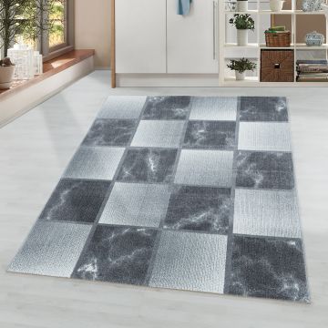 Ottawa Bloc tapis poils ras rectangle 200x290cm gris