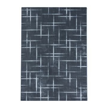 Costa Fisk tapis poils ras rectangle 120x170cm gris