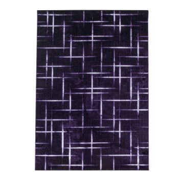 Costa Fisk tapis poils ras rectangle 120x170cm lilas