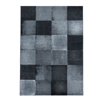 Costa Duva tapis poils ras rectangle 80x150cm noir