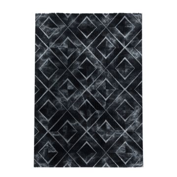 Naxos Rhamnous B tapis poils ras rectangle 240x340cm argent