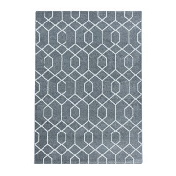 Efor Okta tapis poils ras coureur 80x250cm gris