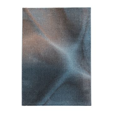 Efor Galax tapis poils ras coureur 80x250cm bleu